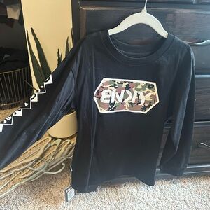 Black Long Sleeve Kids Shirt